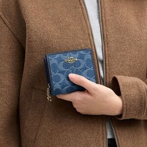 Coach Snap Wallet - In Signature Denim style #CDL51
